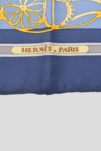 Load image into Gallery viewer, Blue Les Muserolles Silk Scarf by Hermès
