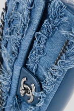 Load image into Gallery viewer, Blue Denim RHW Frayed Medium Flap Bag by Chanel
