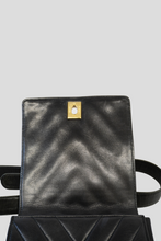 Load image into Gallery viewer, Black GHW Lambskin Chevron Belt Bag by Chanel
