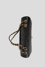 Load image into Gallery viewer, Black GHW Caviar Jumbo Single Flap Bag by Chanel
