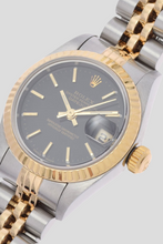 Load image into Gallery viewer, Datejust Black Dial 18K Yellow Gold and Stainless Steel Watch by Rolex
