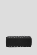 Load image into Gallery viewer, Black Embellished Satin Lady Dior Mini Bag by Dior
