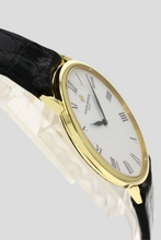 Load image into Gallery viewer, Black 18K Yellow Gold Patrimony Manual Winding Watch by Vacheron Constantin
