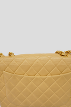 Load image into Gallery viewer, Beige GHW Lambskin Jumbo Single Flap Bag by Chanel
