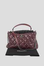 Load image into Gallery viewer, Bordeaux RHW Aged Calfskin Tweed Quilted Portobello Tote by Chanel
