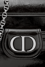 Load image into Gallery viewer, Black Patent Lambskin Medium Double Bag by Dior
