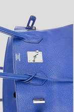 Load image into Gallery viewer, Bleu Electrique PHW Birkin 35 Clemence Leather Bag by Hermès
