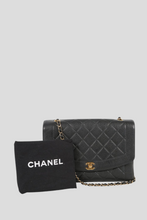 Load image into Gallery viewer, Black GHW Caviar Medium Diana Bag by Chanel
