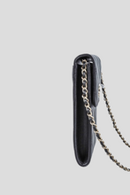 Load image into Gallery viewer, Black GHW Lambskin Phone Holder Crossbody Bag by Chanel
