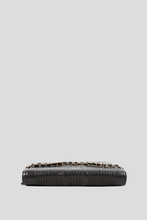 Load image into Gallery viewer, Black GHW Stitch Lambskin Wallet On Chain by Chanel
