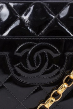 Load image into Gallery viewer, Black Patent Leather Chain Camera Shoulder Bag by Chanel
