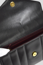 Load image into Gallery viewer, Black GHW Vertical Lambskin Messenger Flap Shoulder Bag by Chanel
