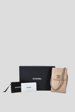 Load image into Gallery viewer, Beige GHW Lambskin Phone Holder Crossbody Bag by Chanel
