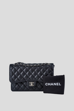 Load image into Gallery viewer, Black SHW Caviar Jumbo Classic Double Flap Bag by Chanel
