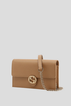 Load image into Gallery viewer, Camel Interlocking GG Wallet On Chain by Gucci
