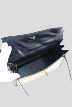 Load image into Gallery viewer, Bleu Indigo GHW Kelly Sellier 32 Toile H Box Calf Bag by Hermès
