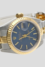 Load image into Gallery viewer, Datejust Blue Dial 18K Yellow Gold and Stainless Steel Watch by Rolex
