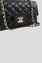 Load image into Gallery viewer, Black GHW Lambskin Mini Top Handle Bag by Chanel
