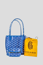 Load image into Gallery viewer, Blue Goyardine Reversible Anjou Mini Bag by Goyard
