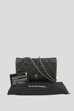 Load image into Gallery viewer, Black SHW Classic Lambskin Leather Wallet On Chain by Chanel
