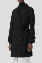 Load image into Gallery viewer, Black Double Breasted Wool Cashmere Coat by Burberry
