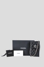 Load image into Gallery viewer, Black GHW Lambskin Phone Holder Crossbody Bag by Chanel
