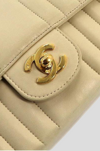 Load image into Gallery viewer, Cream GHW Vertical Lambskin Medium Flap Bag by Chanel
