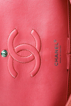 Load image into Gallery viewer, Coral SHW Jersey Medium Classic Double Flap Bag by Chanel
