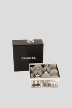 Load image into Gallery viewer, Green CC Round Drop Earrings by Chanel
