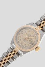 Load image into Gallery viewer, Datejust 18K Yellow Gold Houndstooth Diamond Dial and Stainless Steel Watch by Rolex
