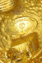 Load image into Gallery viewer, Gold Coco Medallion Statement Clip On Earrings by Chanel
