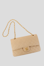 Load image into Gallery viewer, Beige GHW Lambskin Medium Classic Double Flap Bag by Chanel
