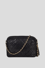 Load image into Gallery viewer, Black Lambskin Chain Camera Shoulder Bag by Chanel
