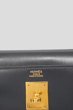 Load image into Gallery viewer, Blue Indigo GHW Kelly Sellier 32 Box Calf Leather Bag by Hermès
