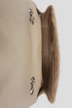 Load image into Gallery viewer, Beige SHW Caviar Jumbo Single Flap Bag by Chanel
