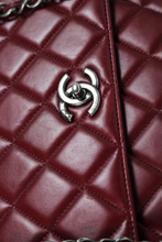 Load image into Gallery viewer, Bordeaux RHW Lambskin Large Trendy Top Handle Bag by Chanel
