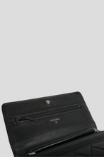 Load image into Gallery viewer, Black SHW Classic Lambskin Leather Wallet On Chain by Chanel
