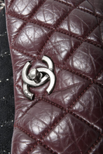 Load image into Gallery viewer, Bordeaux RHW Aged Calfskin Tweed Quilted Portobello Tote by Chanel
