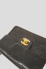 Load image into Gallery viewer, Black GHW Lambskin 17cm Mini Flap Bag by Chanel
