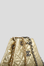 Load image into Gallery viewer, Gold GSHW Aged Calfskin Quilted Gabrielle Backpack by Chanel
