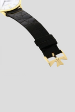 Load image into Gallery viewer, Black 18K Yellow Gold Patrimony Manual Winding Watch by Vacheron Constantin
