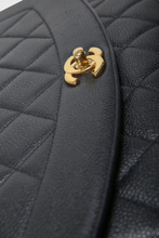 Load image into Gallery viewer, Black GHW Caviar Medium Diana Bag by Chanel
