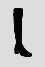 Load image into Gallery viewer, Black Knee Suede Boots Size 37 by Stuart Weitzman
