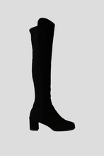 Load image into Gallery viewer, Black Knee Suede Boots Size 37 by Stuart Weitzman
