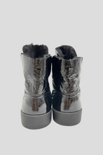 Load image into Gallery viewer, Black Patent Leather CC Boots Size 38 by Chanel
