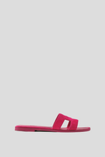 Load image into Gallery viewer, Fuschia Suede Oran Sandal Size 37.5 / UK 4.5 by Hermès
