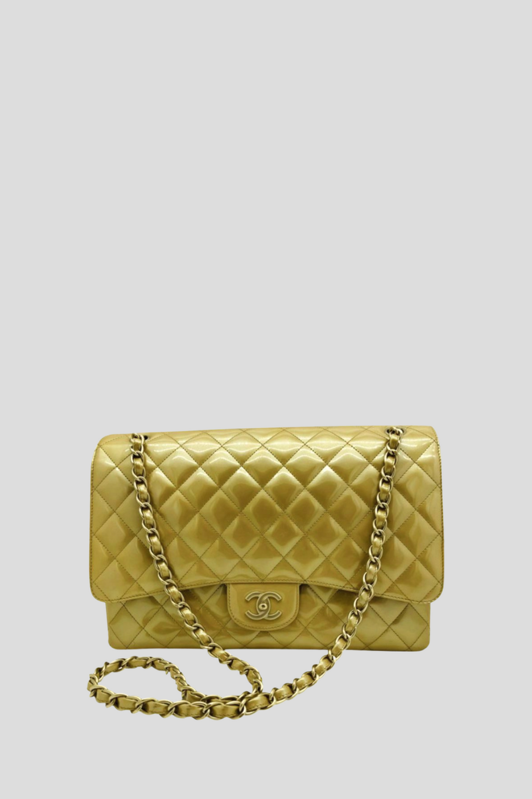 Gold Maxi Classic Flap Bag by Chanel