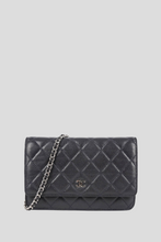 Load image into Gallery viewer, Dark Navy Classic Caviar Leather Wallet On Chain by Chanel
