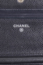 Load image into Gallery viewer, Dark Navy Classic Caviar Leather Wallet On Chain by Chanel
