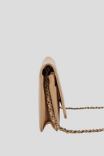 Load image into Gallery viewer, Beige Classic Caviar Leather Wallet On Chain by Chanel
